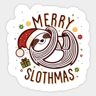 Merry slothmas Sticker